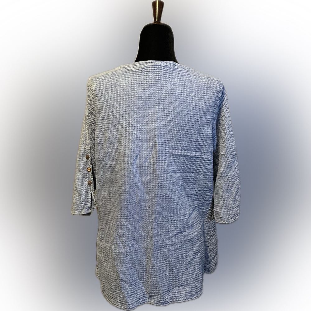 Focus Casual Life Cotton Mini Asymmetrical Waffle Tunic size S - Picture 3 of 14